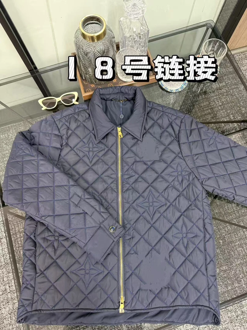老钱风菱形格棉服夹克