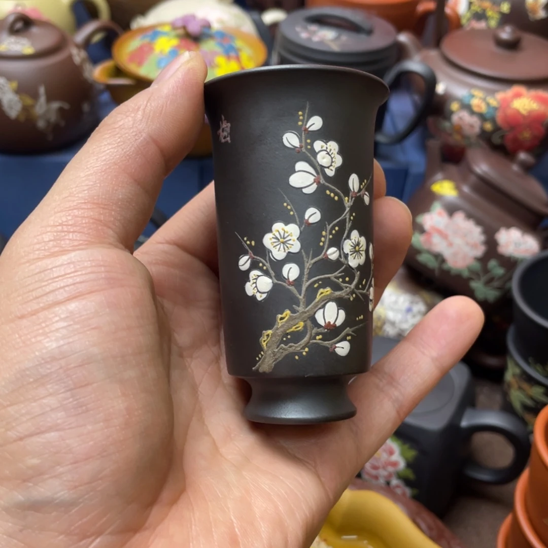 红泥茶杯紫砂主人杯50cc