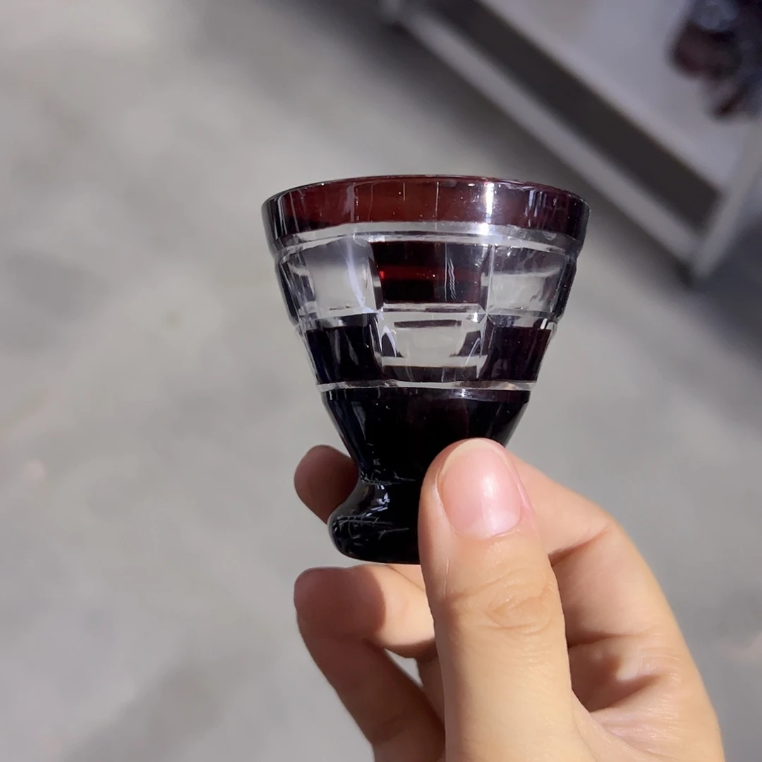 水晶玻璃高脚款微瑕一个