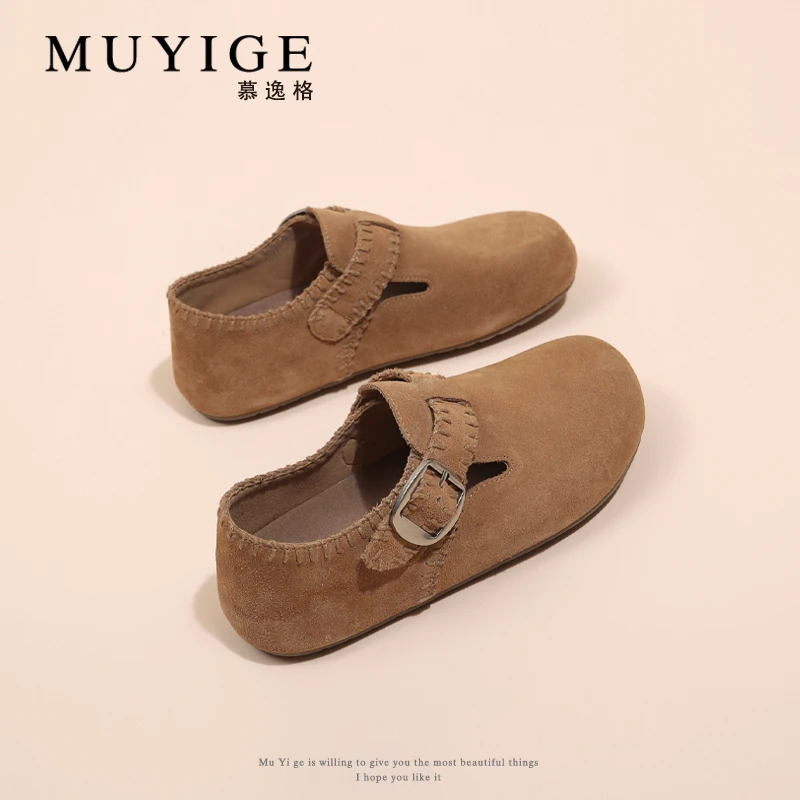 内增高勃肯鞋女2025年春夏新款百搭魔术贴懒人一脚蹬休闲吐司单鞋