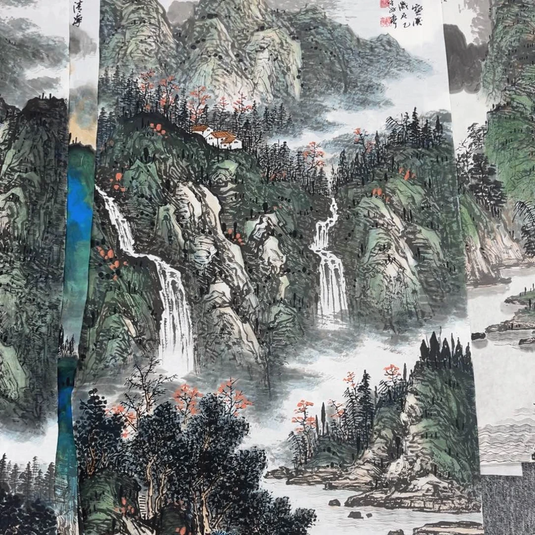 国画绘画作品多次参加