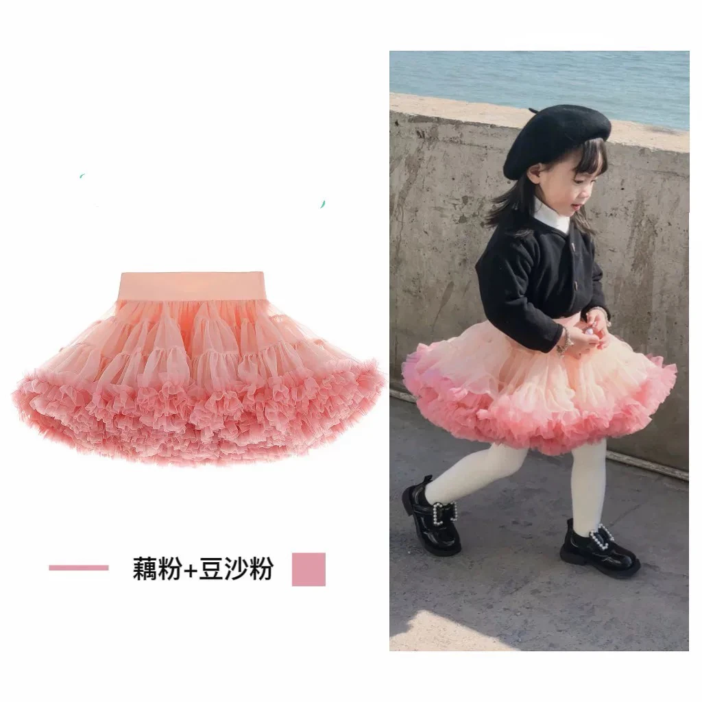 3863潮款洋气百搭个性炸街男女童夏季蓬蓬半裙