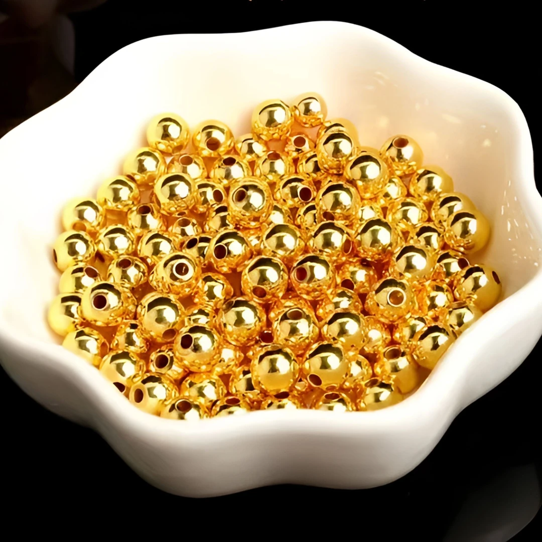 亮面光珠可串手串DIY 45-50颗赠两世欢编成品 卡4mm