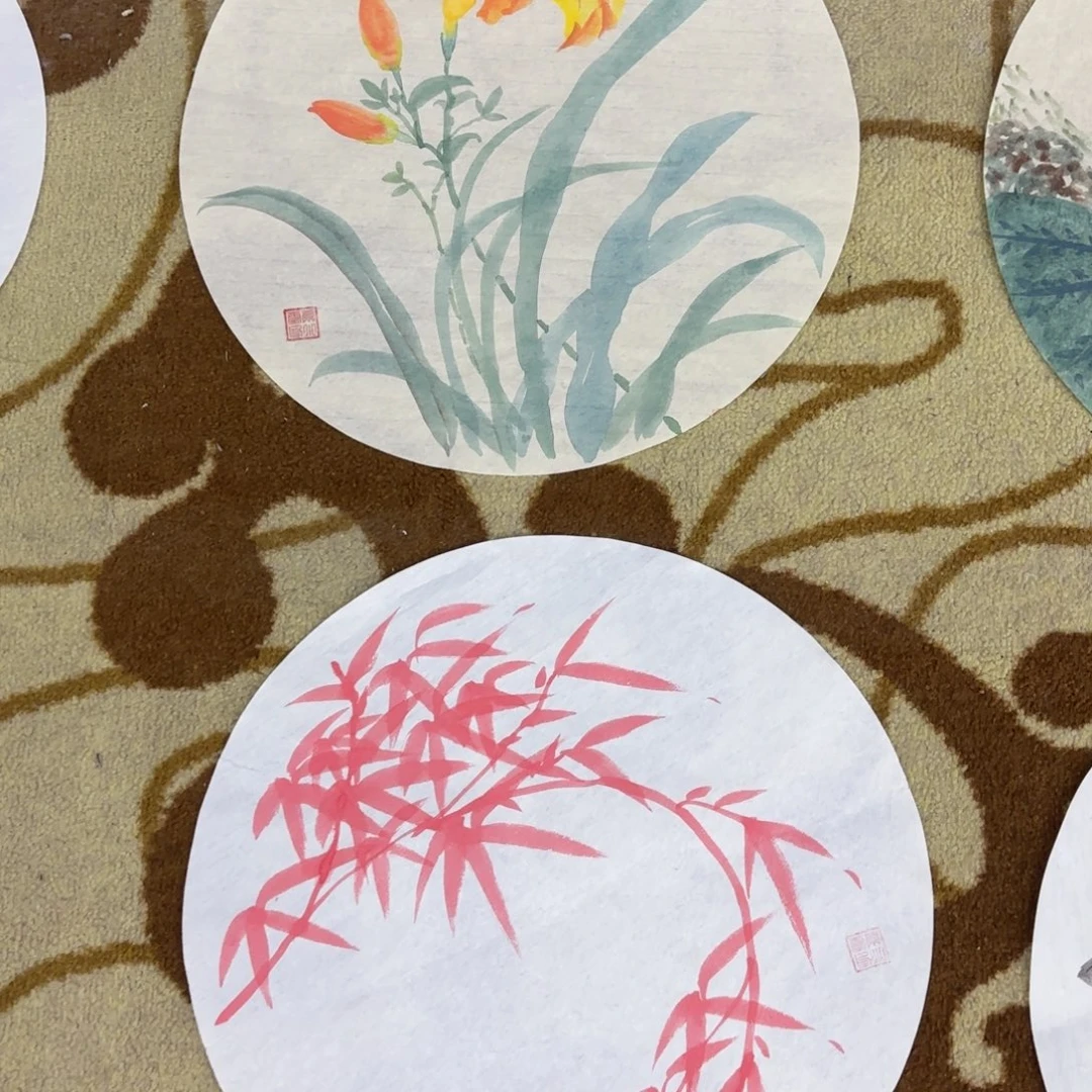 国画两张花鸟作品童