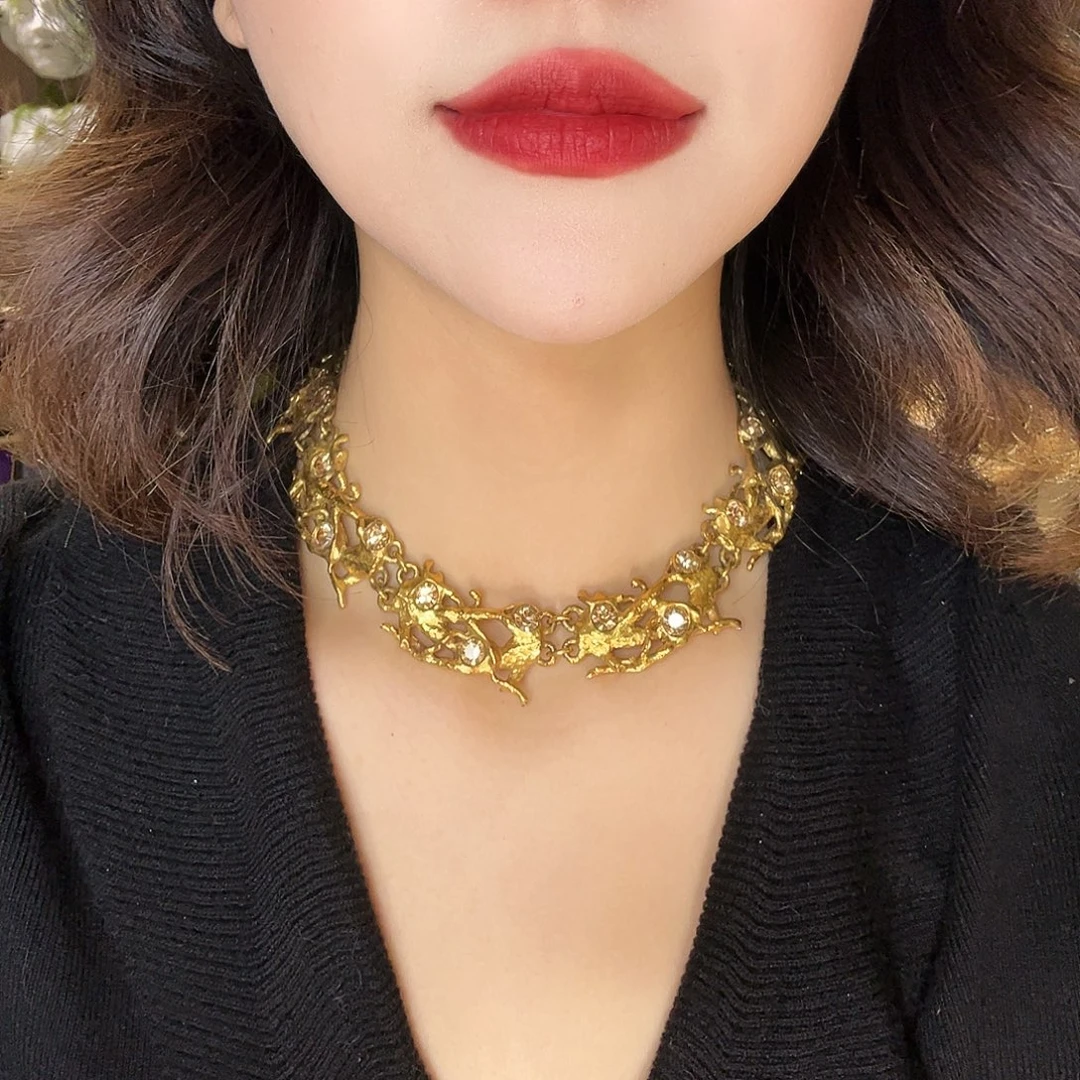 饼***米锆石纯铜合金XL项链