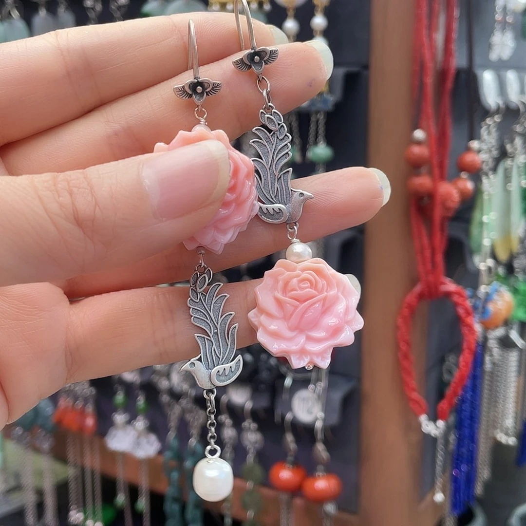 玛瑙/玉髓耳钉银S925镶嵌✨***✨769hnjgh