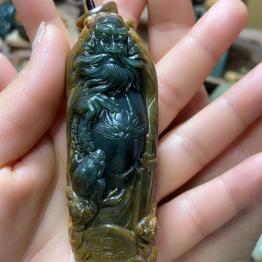 【闪购商品】岫岩河磨玉（透闪石质玉）未镶嵌把件入*