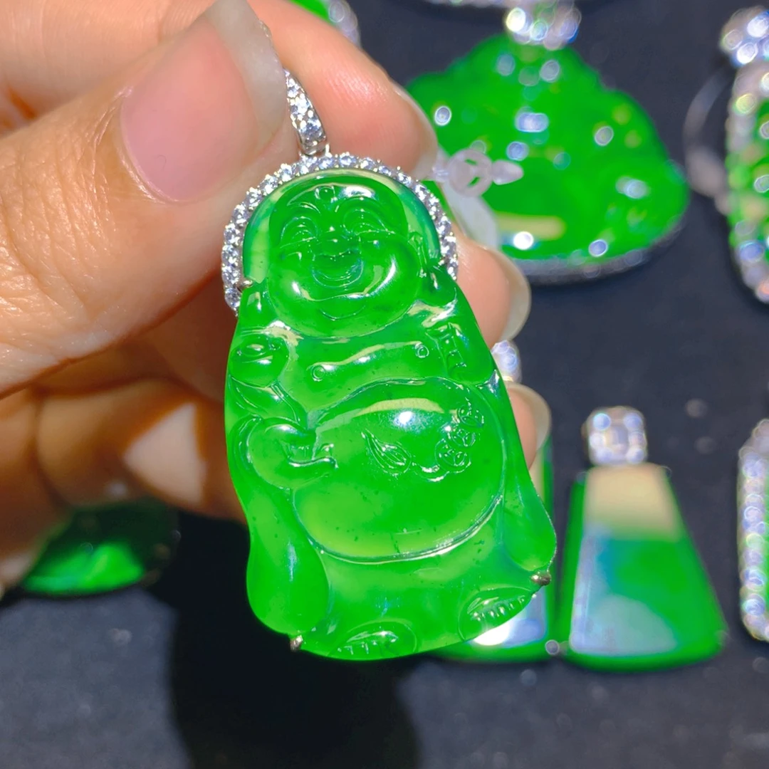 翡翠银S925镶嵌颈饰