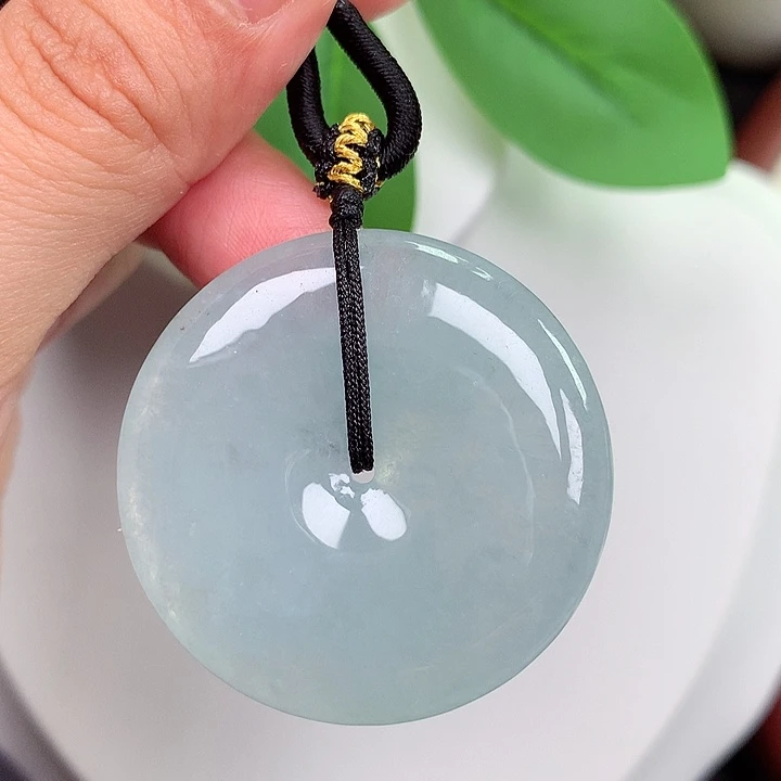 颈饰未镶嵌翡翠平安扣 37.5x5.9mm