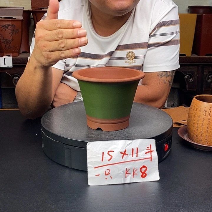 紫砂花盆货号一只KK8