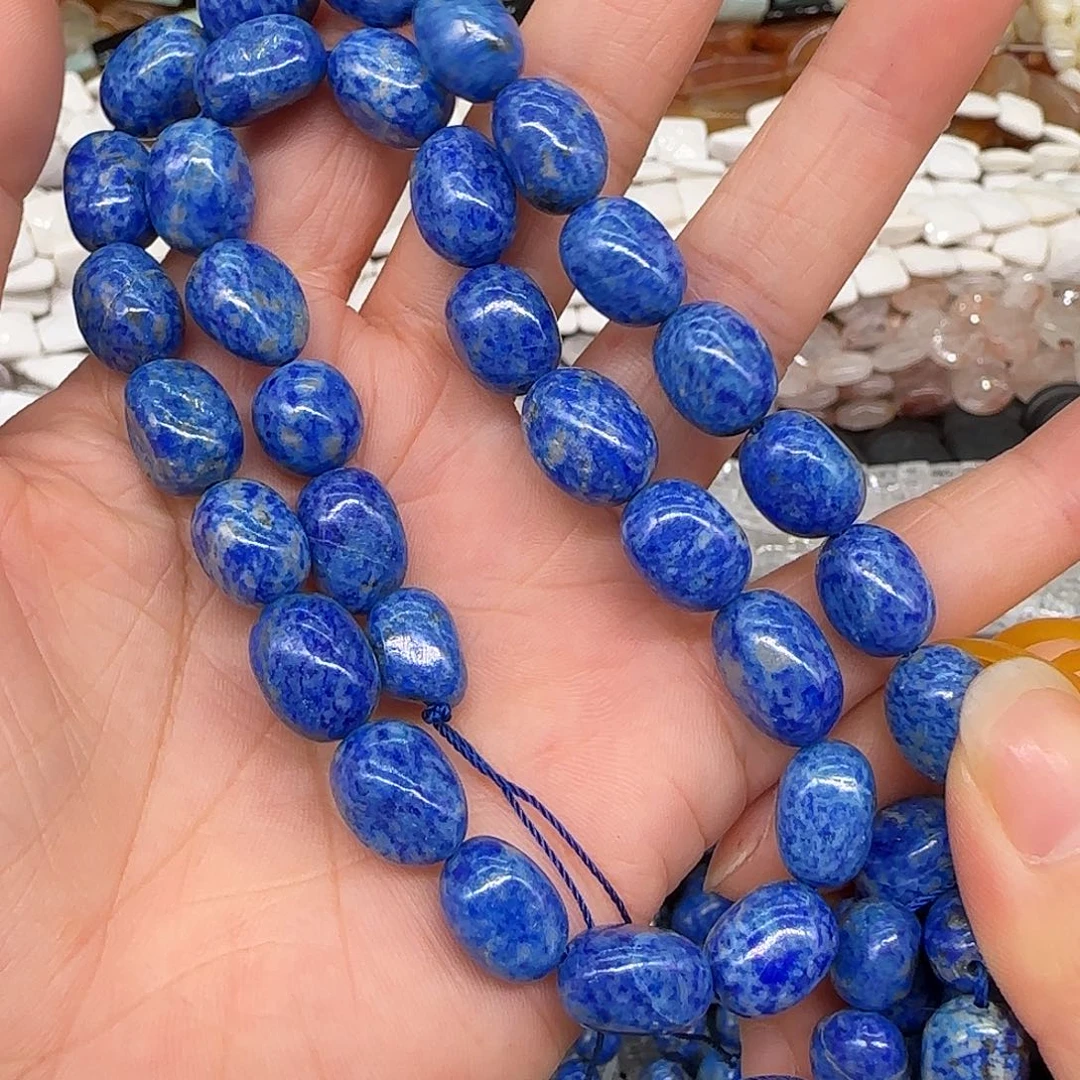 玛瑙/玉髓合金珠宝半成品青金圆不定8-10mm一条