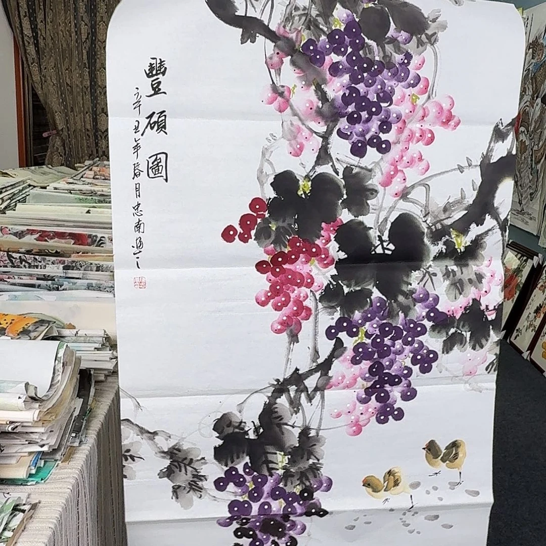 纯手绘国画作品好