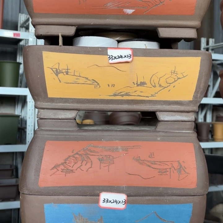 紫砂花盆100-4。