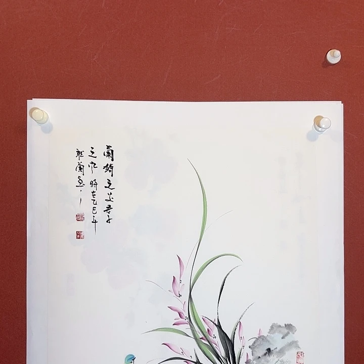 国画听兰老师花鸟