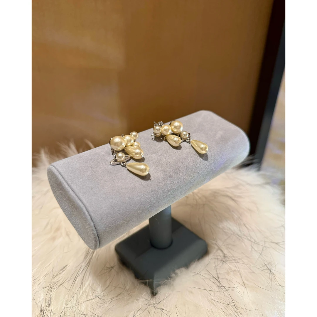 铜合金仿珍珠耳饰 时尚流苏贝珠耳环 P0874