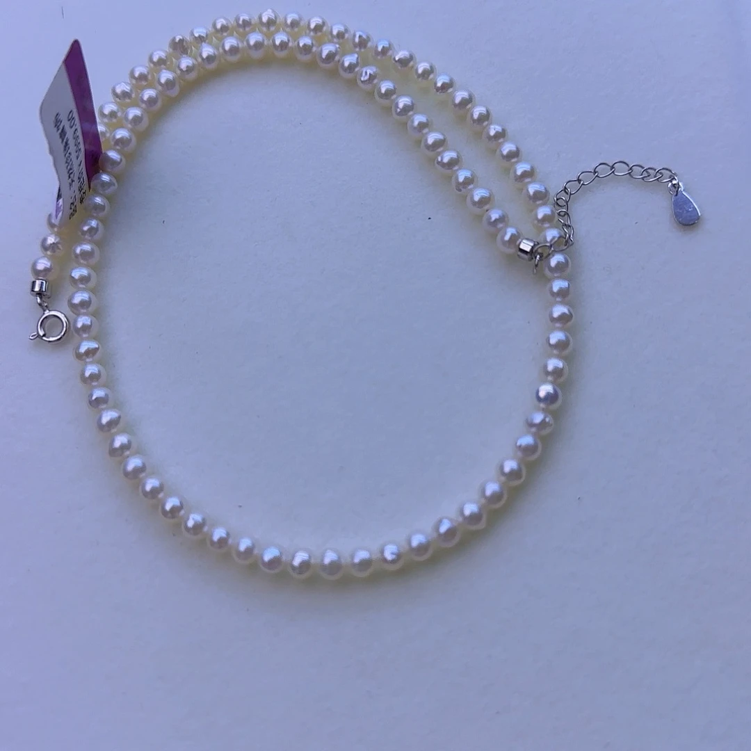 银S925镶嵌淡水珍珠项链定制909