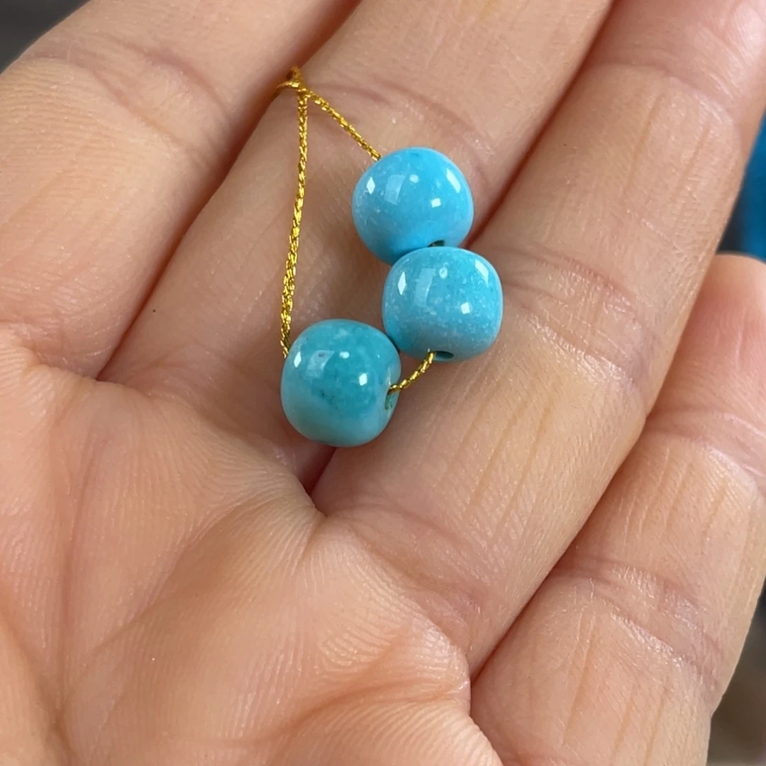 绿松石未镶嵌套链高蓝老型