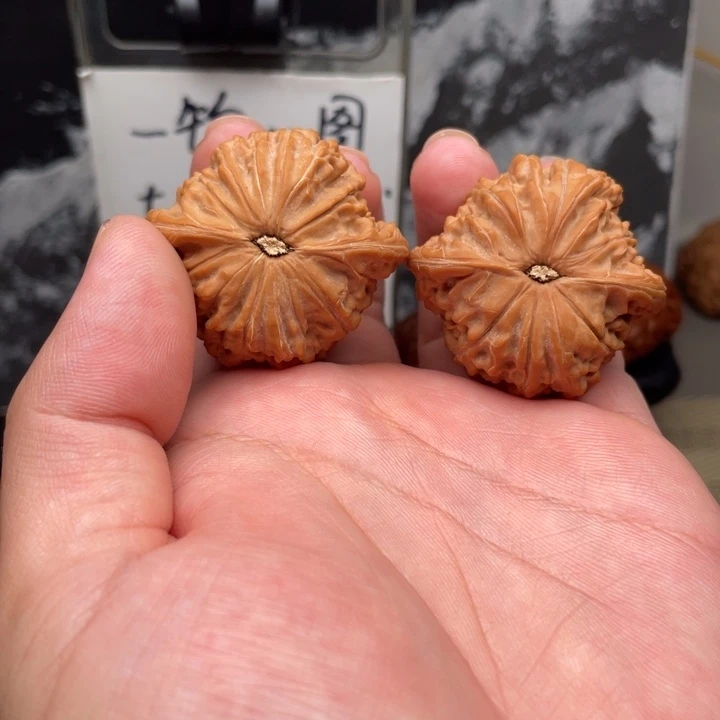山***竹把件文玩核桃39磨盘