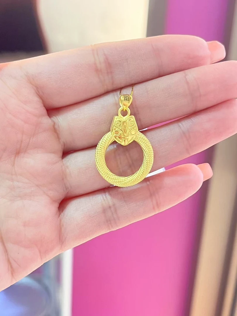 足金圆圈时尚吊坠