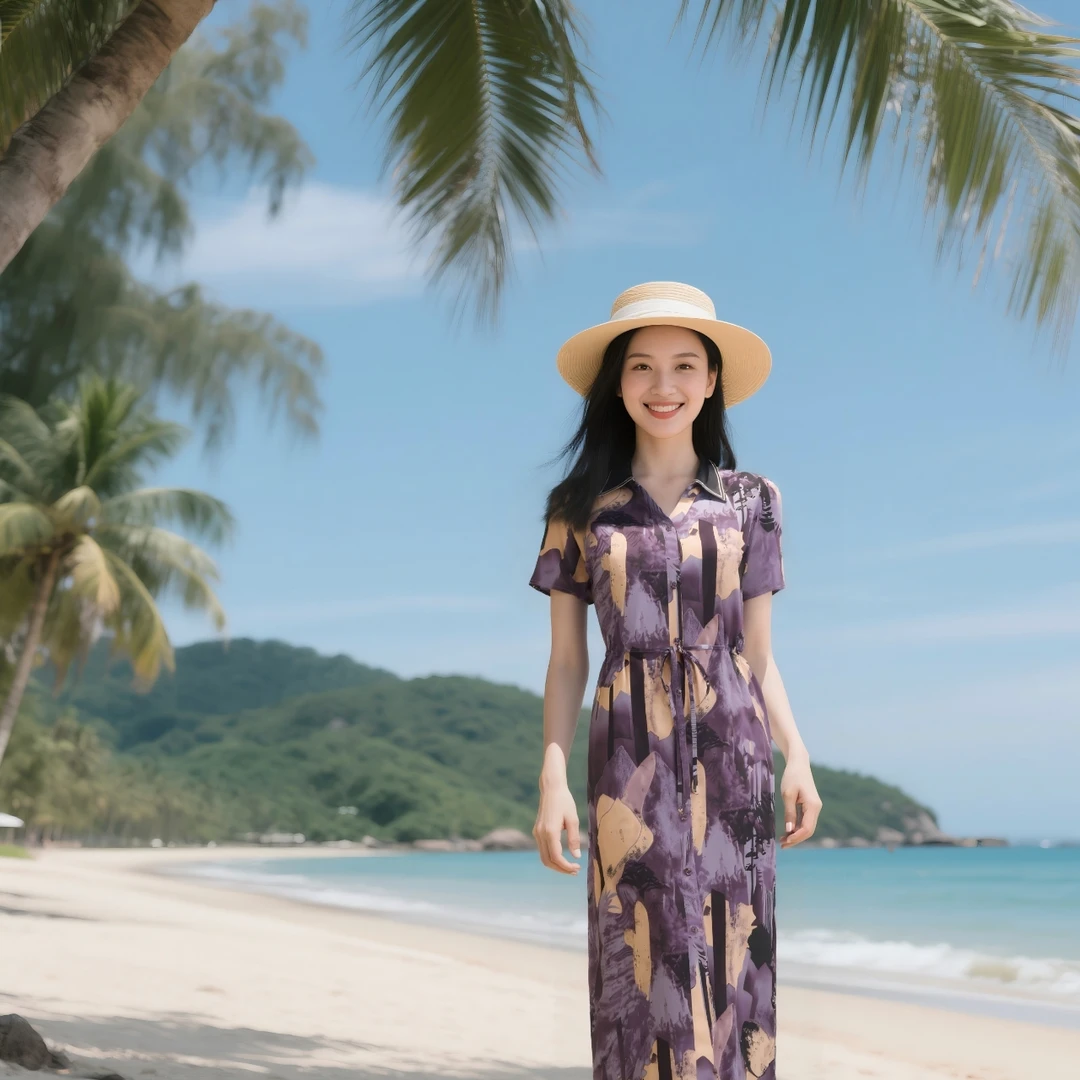 W728花色夏季宽松连衣裙时尚显瘦