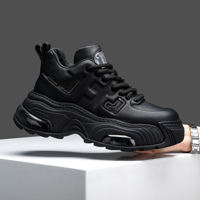 U7品牌男鞋好鞋相伴有单有棉休闲时尚男士百搭潮流厚底气垫运动鞋