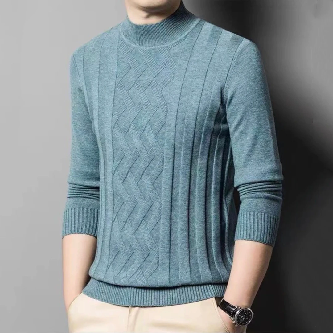 【北部庄园】男士秋冬商务休闲百搭纯色针织衫打底衫打底毛衣/1248