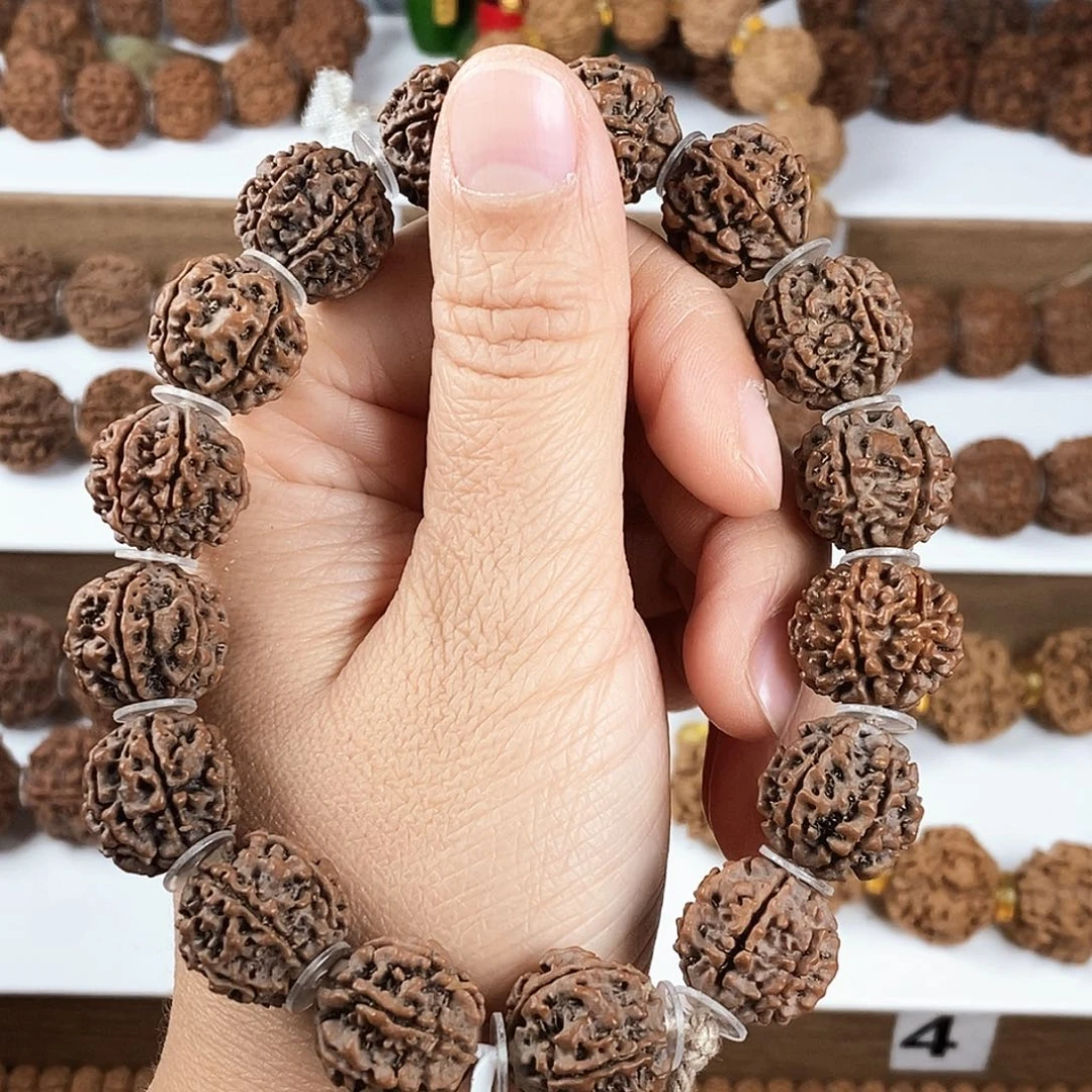 手串金刚菩提原生态精品6瓣红皮铁籽