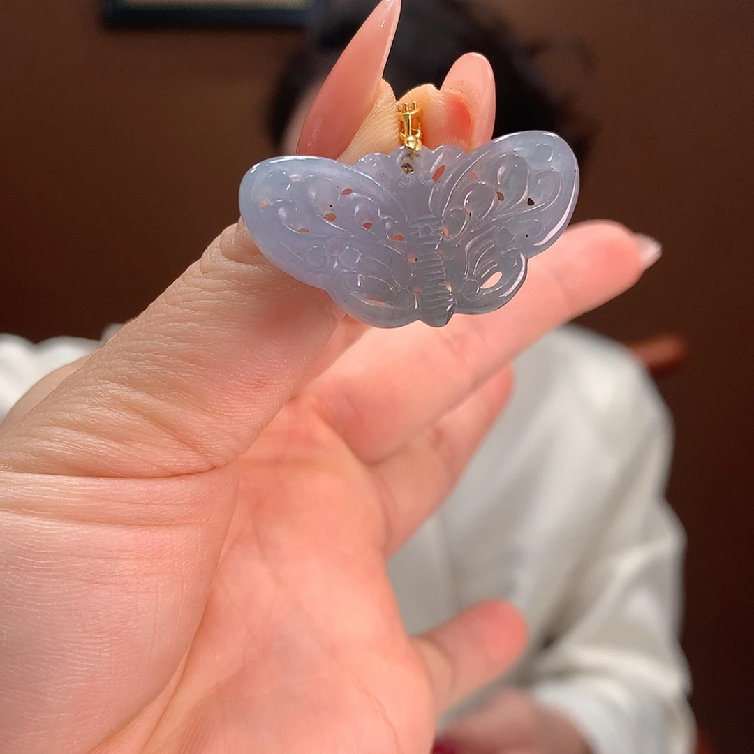 银S925镶嵌翡翠耳饰吊坠