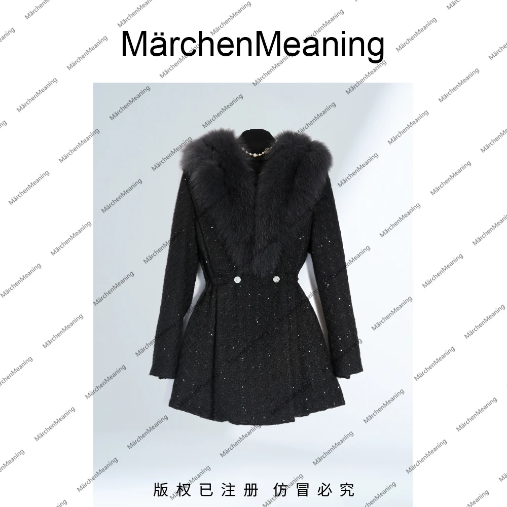 冬季新款淑女风一手长款常规纯色女装黑色羽绒服大海