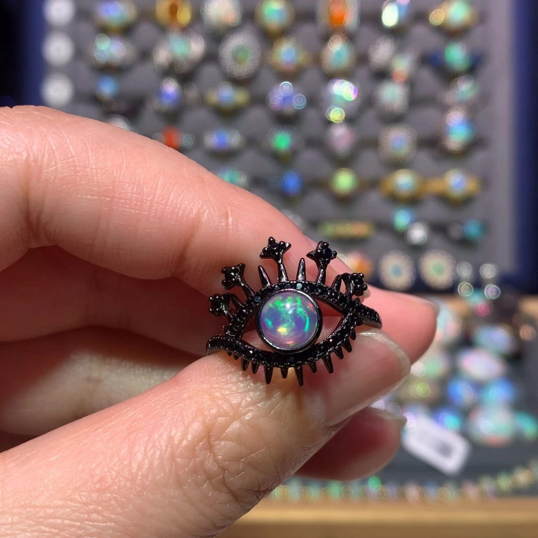 银S925镶嵌欧泊戒指款式