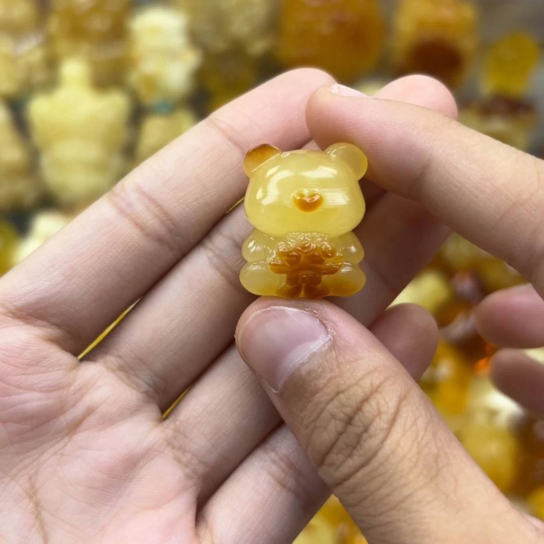 未镶嵌蜜蜡裸石蜜蜡吊坠打孔不退不换