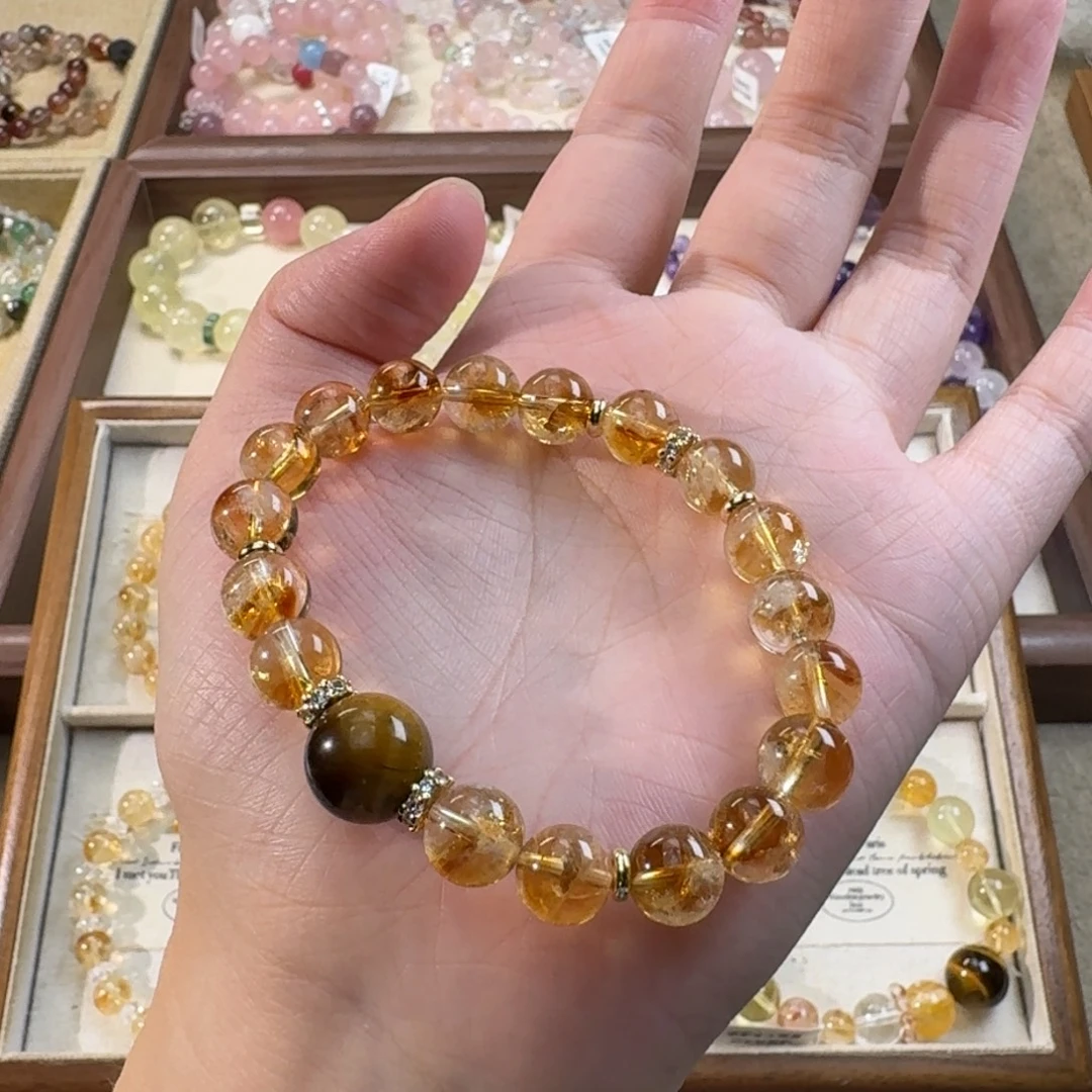 沈***痘未镶嵌手链水晶黄塔晶