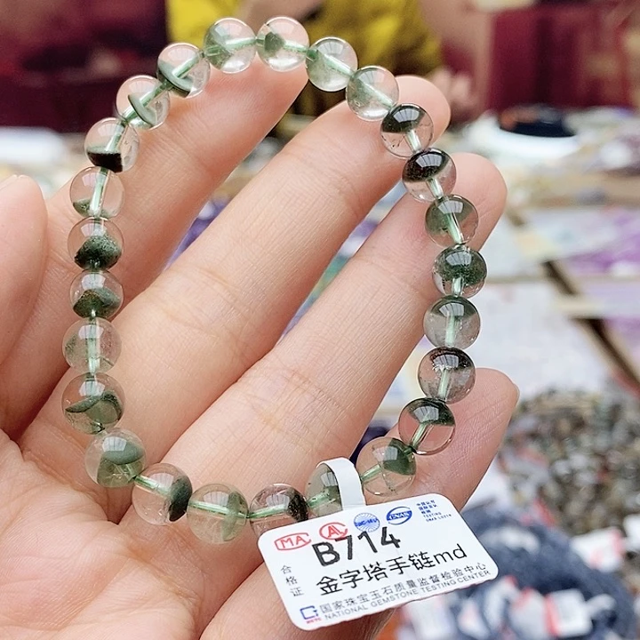 水晶手链未镶嵌B714金塔绿幽灵