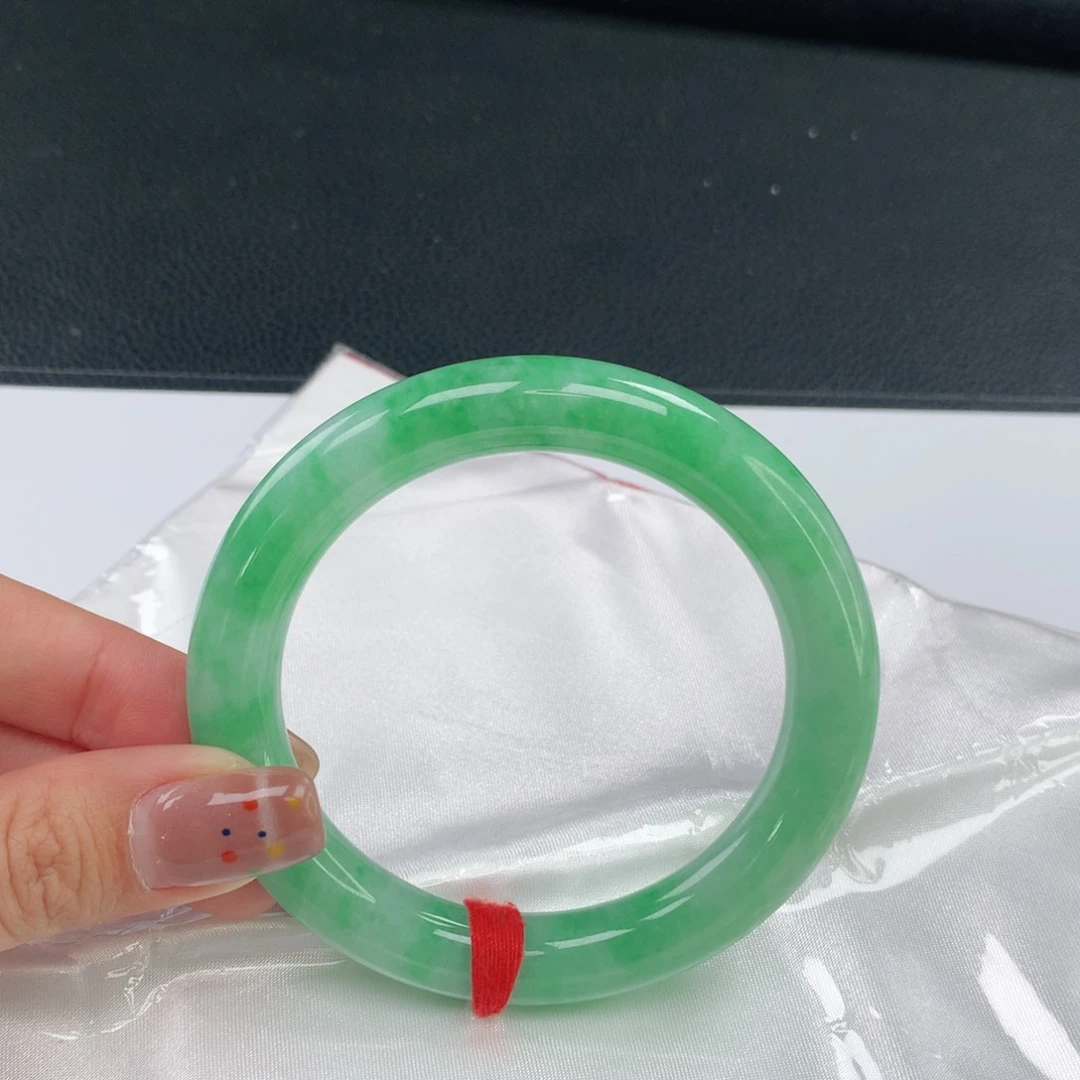 未镶嵌手镯翡翠满绿圆条707