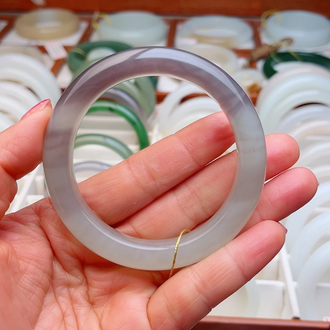 和田玉未镶嵌手镯56.3