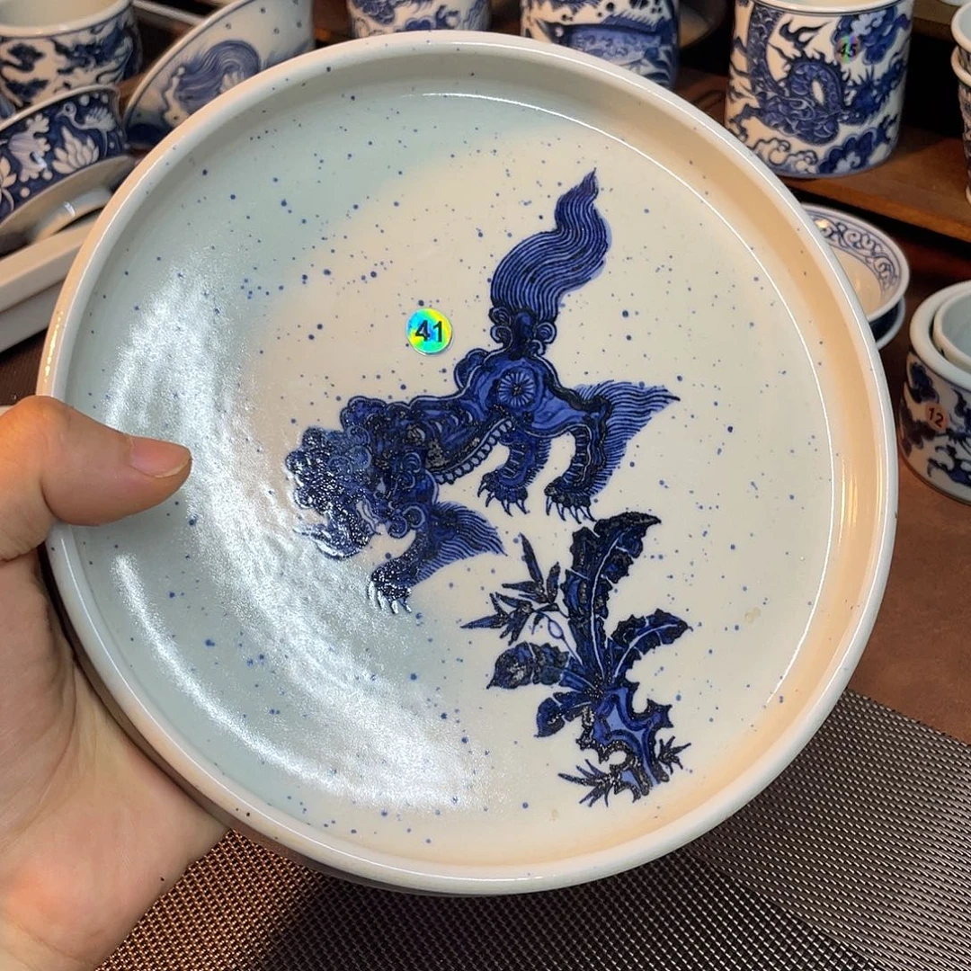 悟*7景德镇纯手工手绘41狮子