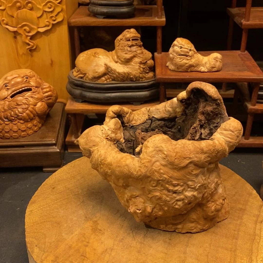 安***淳荔枝木随形香炉一个