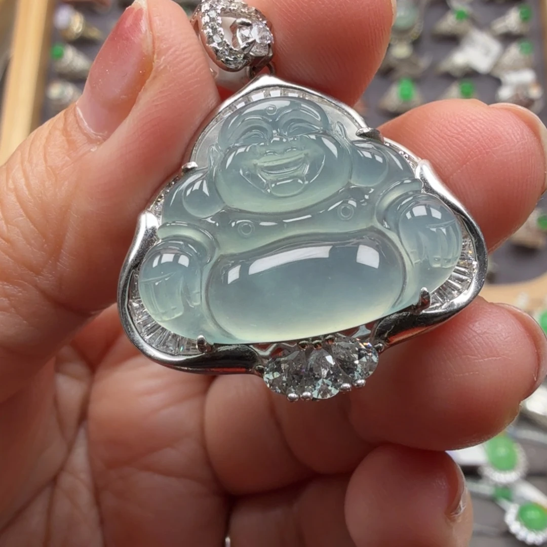 翡翠银S925镶嵌戒指8005