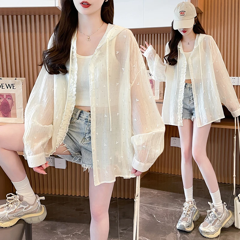 女童防晒衣夏季儿童薄款外套2025新款夏装户外皮肤衣初中生空调衫