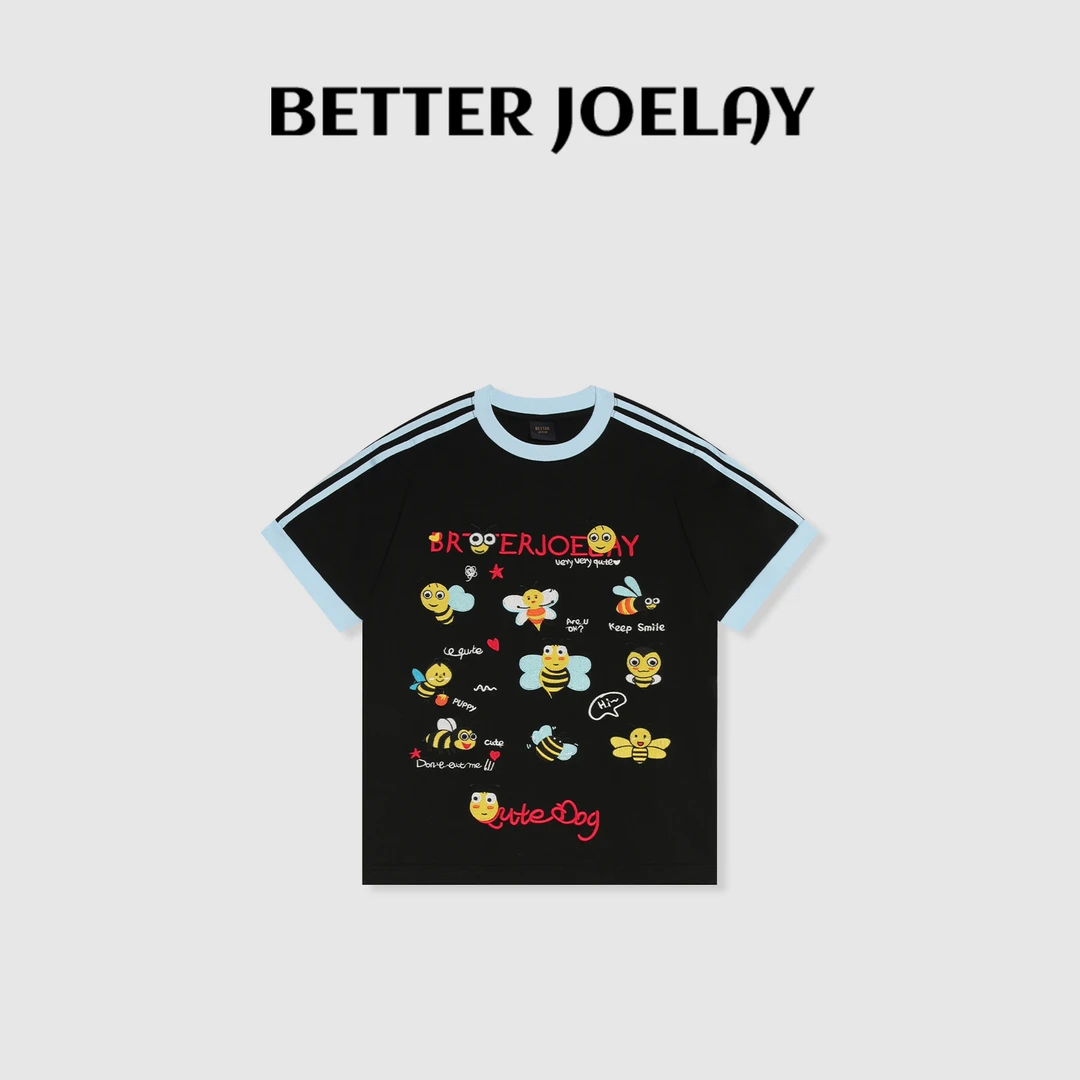 BETTER JOELAY-【日不落】时尚小版短袖宽松圆领T恤休闲风KH1835