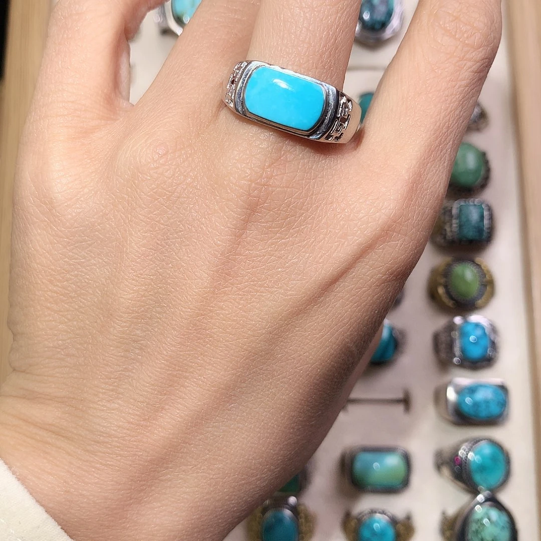 绿松石银S925镶嵌颈饰