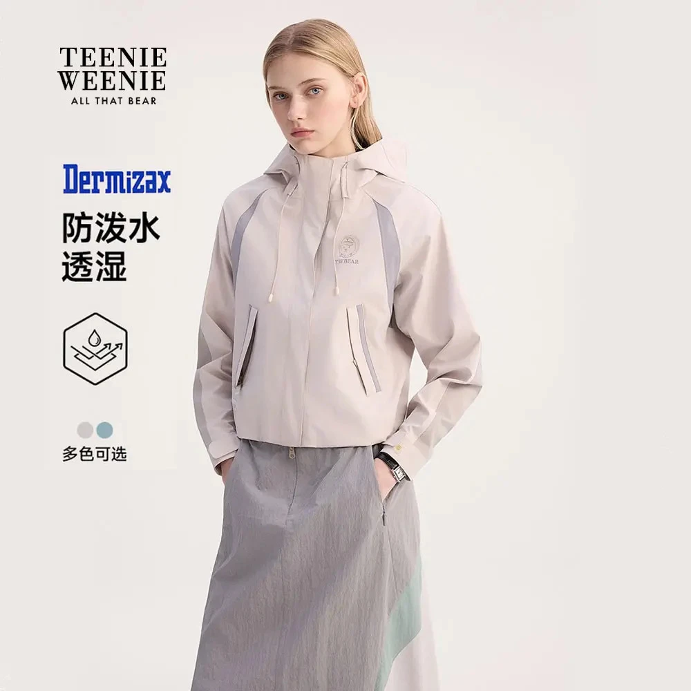 TeenieWeenie小熊女装外套25秋新简约宽松连帽上衣女TTJJ254T02T