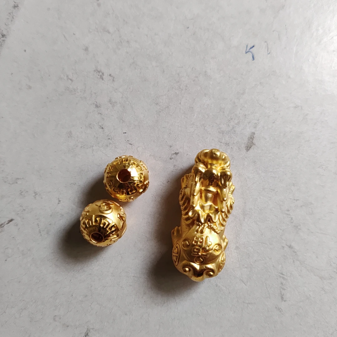 金元宝足金999貔貅珠子首饰