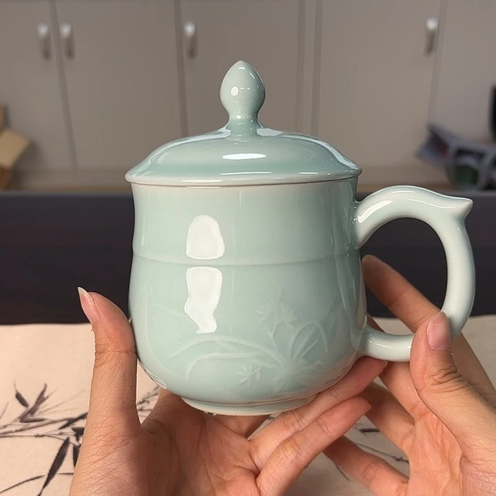 龙泉云间青瓷小米茶器