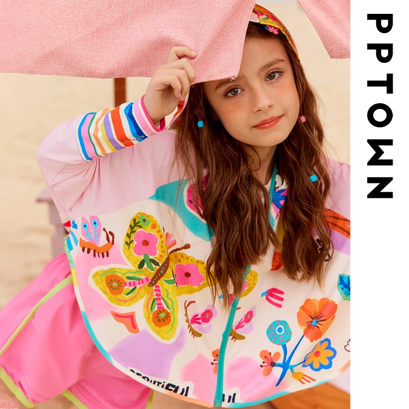 防紫外线夏日穿搭巴巴小镇百搭夏季女童防晒女装童装反季13103