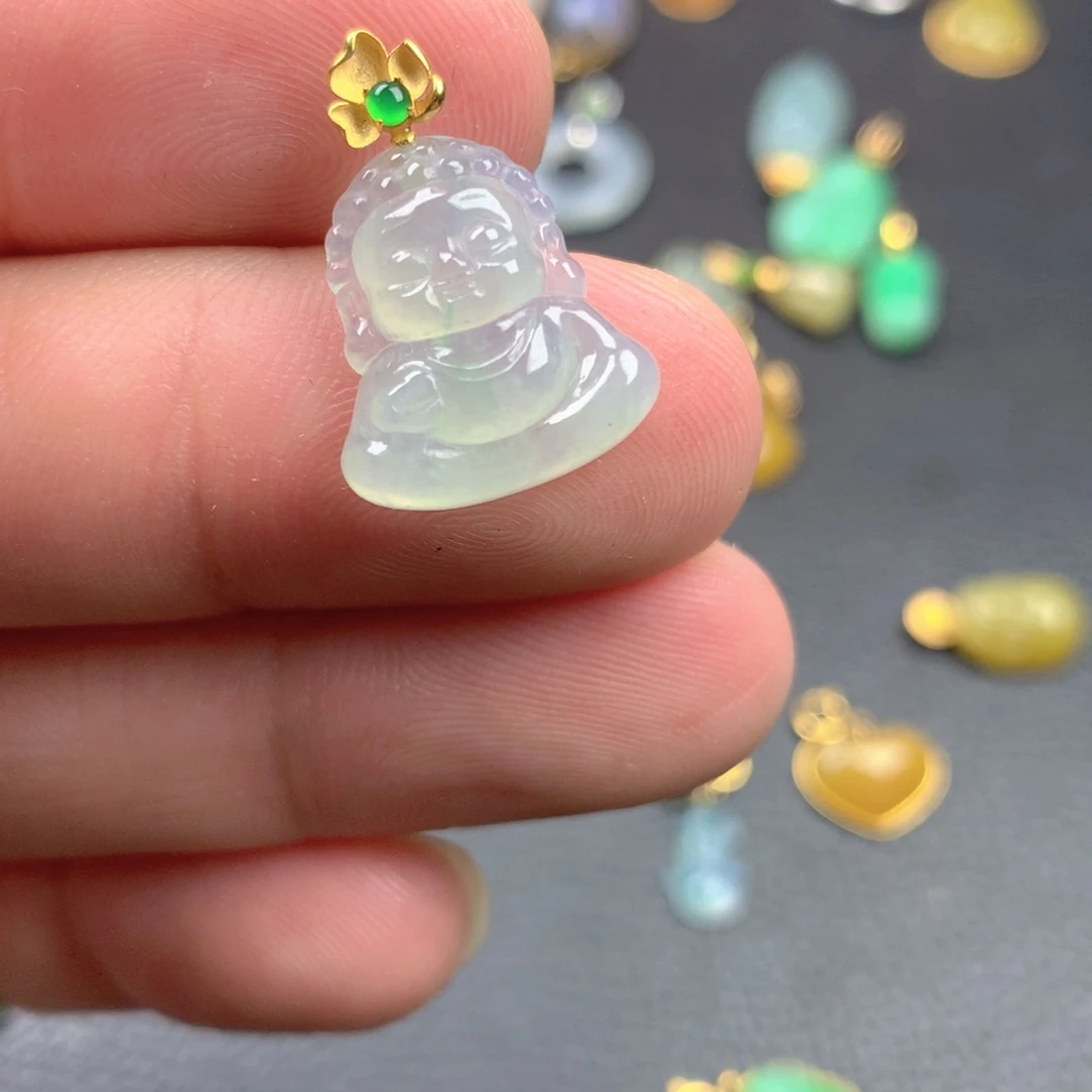 【闪购商品】颈饰18K金镶嵌翡翠翡翠