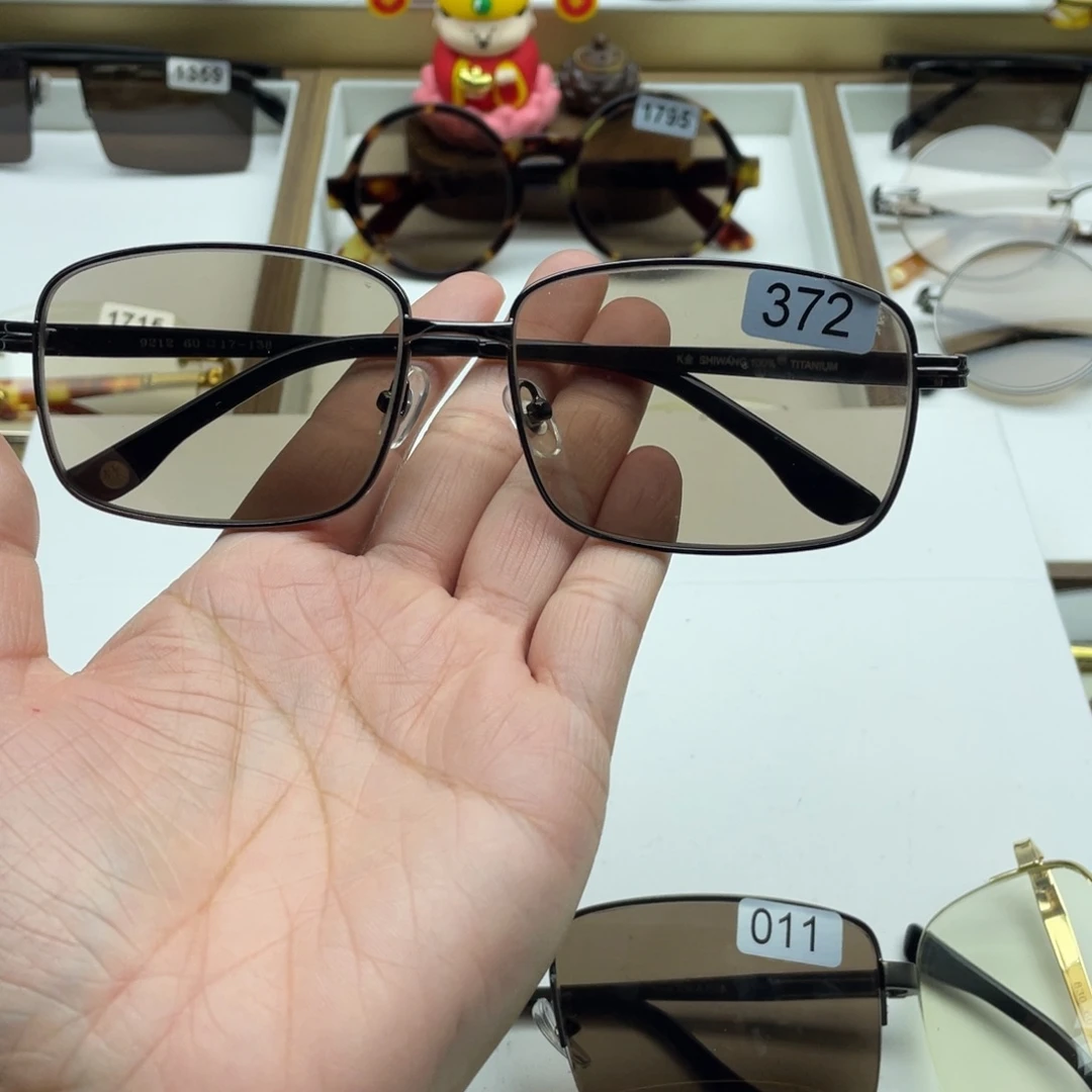 茶水晶全框眼镜 372