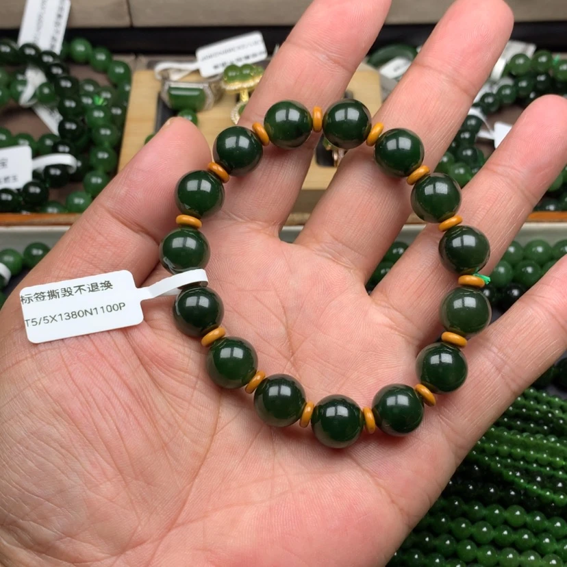 【闪购商品】未镶嵌手链和田玉（碧玉）12