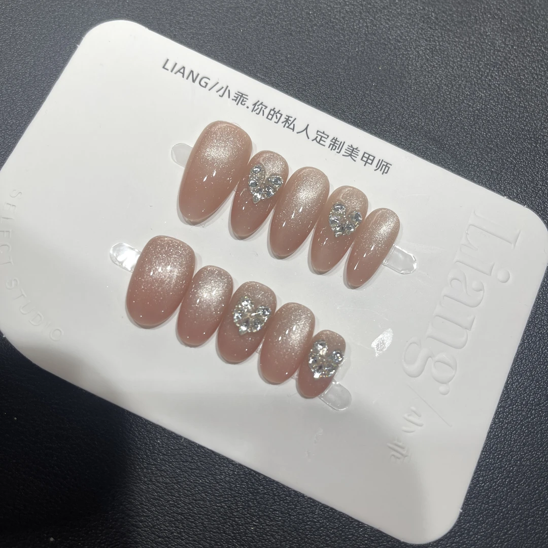 【情人结】高端 纯手工 定制 穿戴甲 轻奢美甲显白气质穿戴式