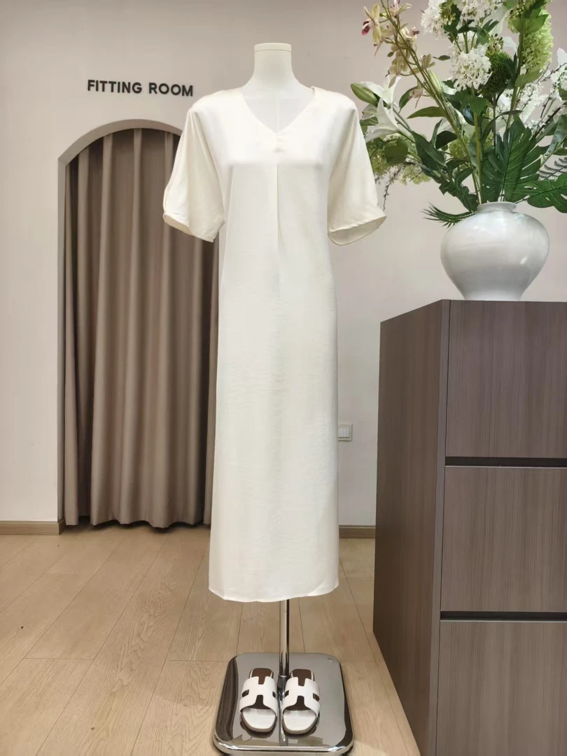 百搭夏季长裙连衣裙针织中长款设计师气质连衣裙